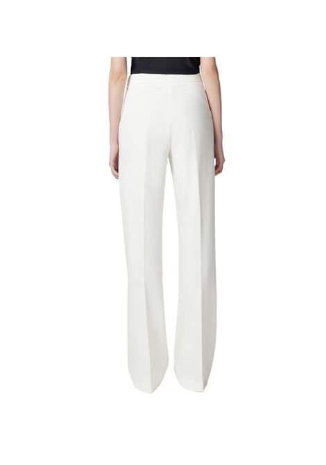Pantalone Pinko donna Resta 104926 A0HM Bianco viscosa texture vita alta tasche zip bottoni PINKO | Pantaloni | 104926 A0HMZ05